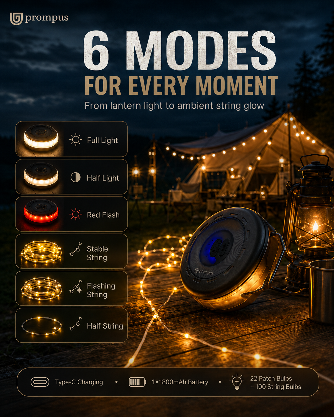 2-in-1 Camping Light